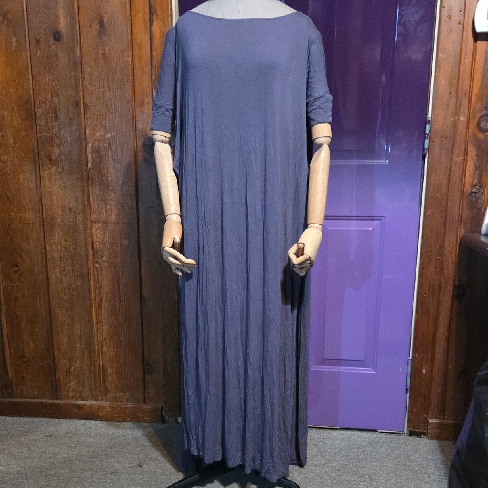 Unique Gray Going Out Top One Size Babooshka Boutique Super Soft Knit High Slit